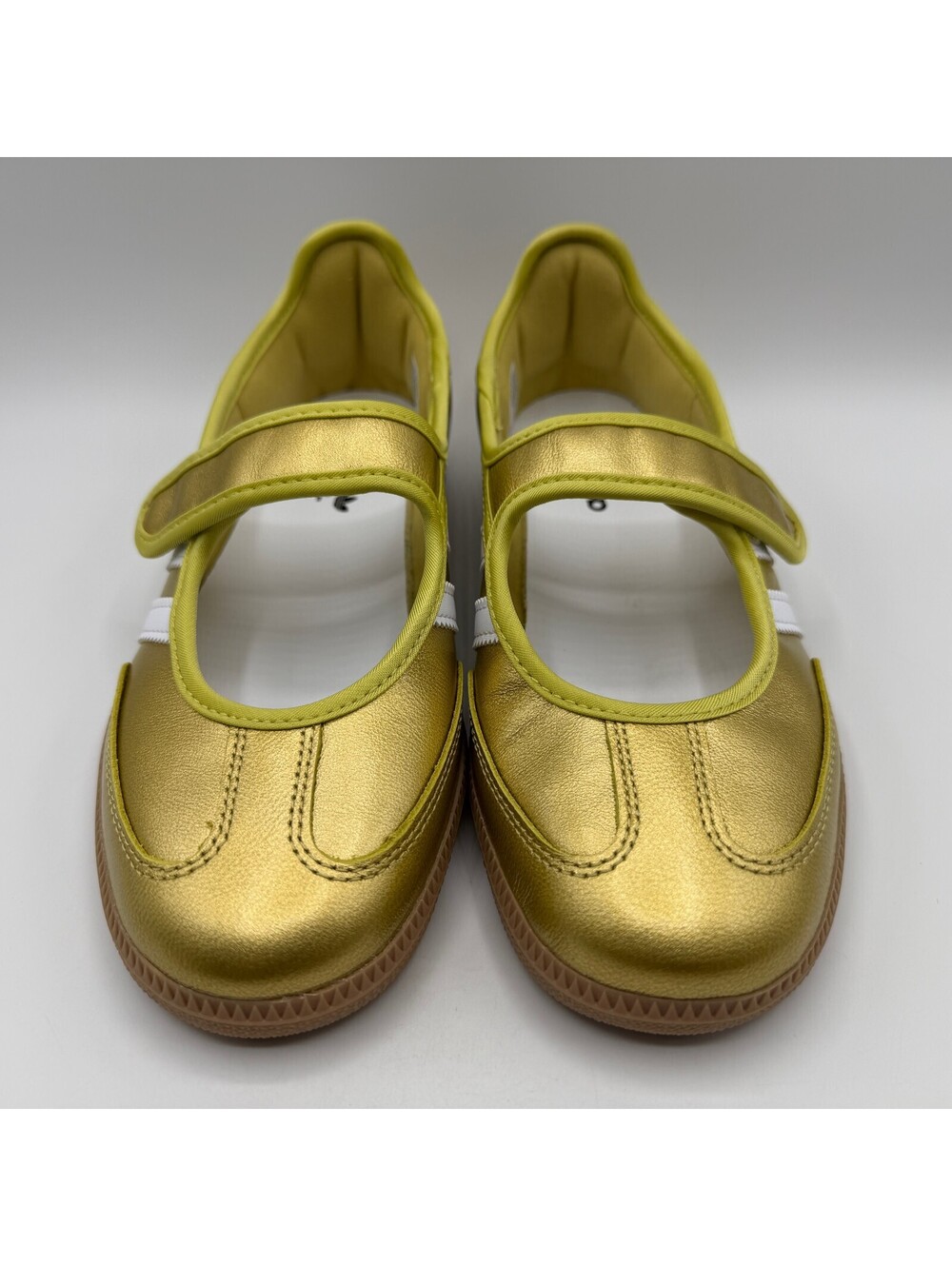 adidas Samba Jane Gold Metallic White Hook & Loop Low Top Sneaker IH6599 Size 7 - Picture 2 of 13